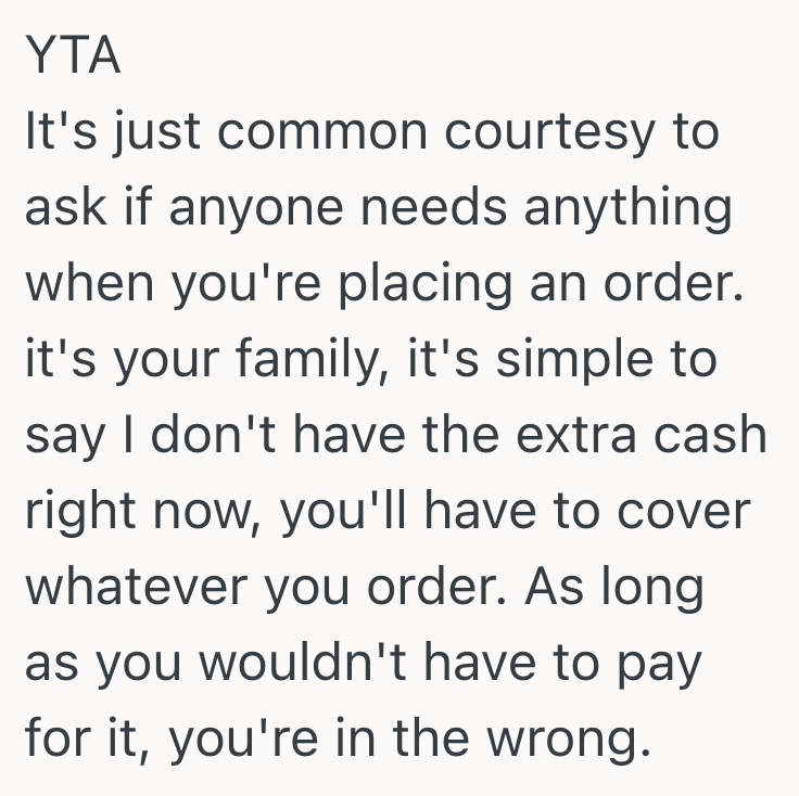 Screenshot 2025 03 04 at 9.50.24 AM Man Orders Food Through Instacart, But His Older Brother Is Upset That He Wasnt Asked If He Wanted Anything